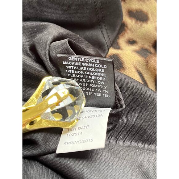 Torrid Leopard Print Asymmetrical Hem Midi Dress 2X Plus Size Mob Wife Goth - Picture 7 of 16